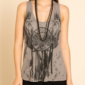 SEXY TANK TOP WITH RIPS DOWN THE BACK SIDE,  NEW WITH TAGS